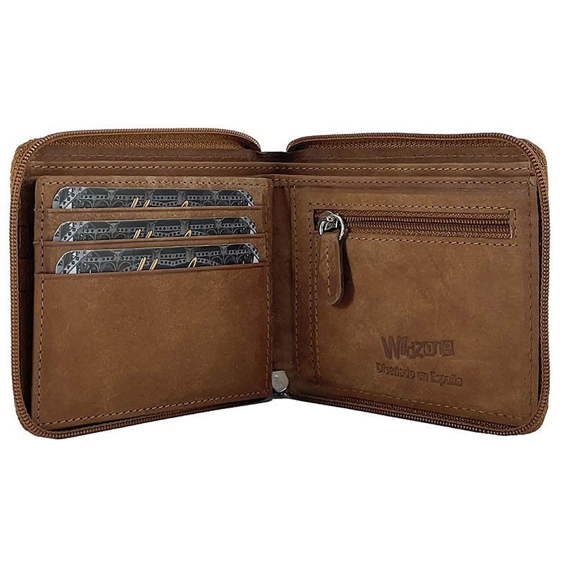 Imagen de Cartera piel clara con cierre de cremallera Colección Harlem