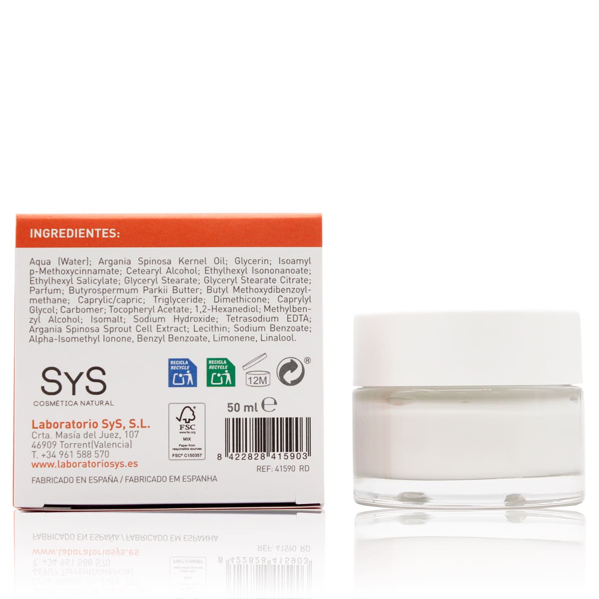 Crema Facial Argán Spf10 50ml SYS