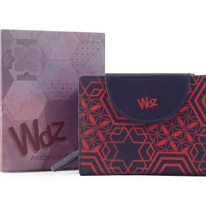 Imagen billetero piel azul oscuro "Colección Arabesco" con caja