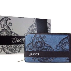 Imagen billetero monedero grande vaquero WILDZONE Colección Damasco con caja